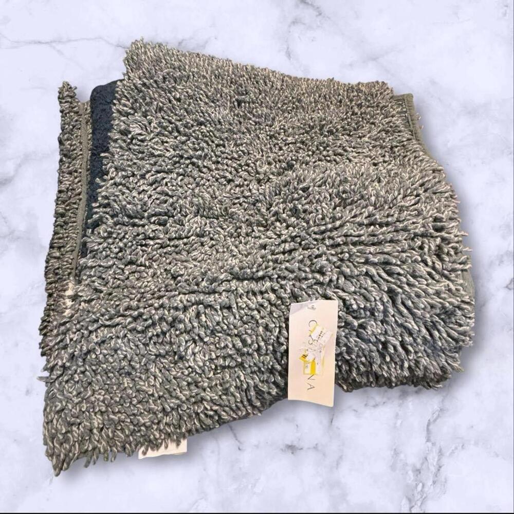 New Casaluna Melange Looped Bath Rug Sage Green/Blue Green 21x34 Inches Soft